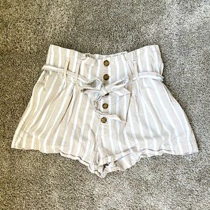 Abercrombie and Fitch Striped Women Tie Shorts
